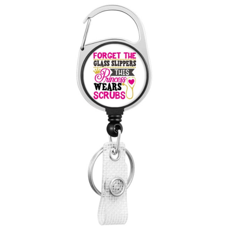 Wholesale Badge Reels ABS Doctor Nurse Carabiner Retractable Keychain